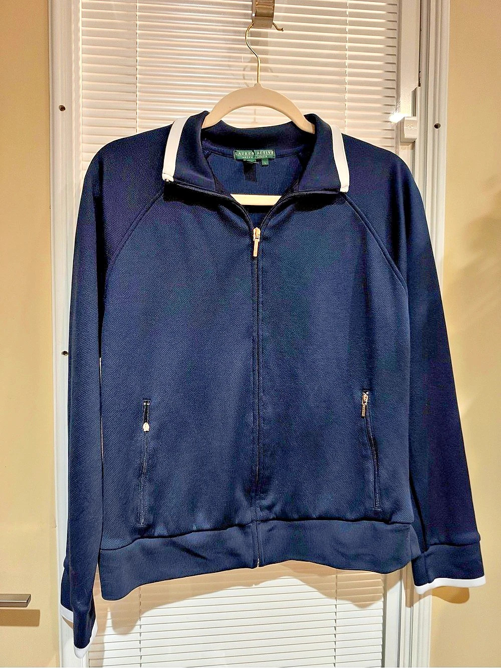 Lauren Active Women's Zip Jacket in Blue Size Large Like New